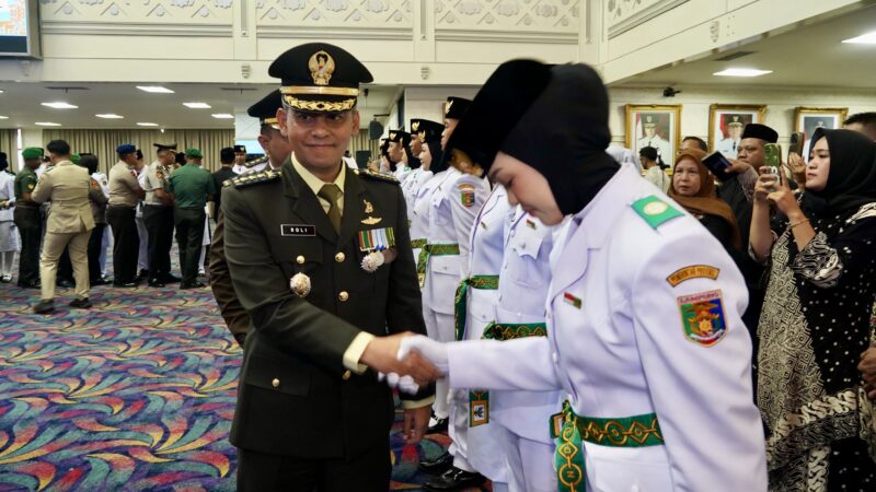 Kasrem 043/Gatam Hadiri Pengukuhan Paskibraka Provinsi Lampung 2026