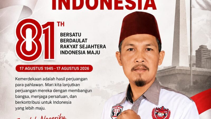 Ketua DPD LPKSM Pesawaran Sampaikan Ucapan HUT RI ke-81