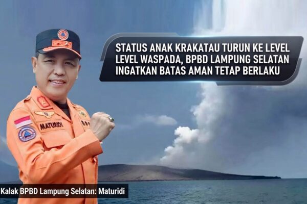 Status Anak Krakatau Turun Jadi Waspada, BPBD Lampung Selatan: Batas Aman Tetap Berlaku