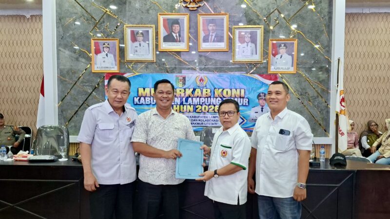 Aklamasi, Deki Isimirawansyah Resmi Nahkodai KONI Lampung Timur