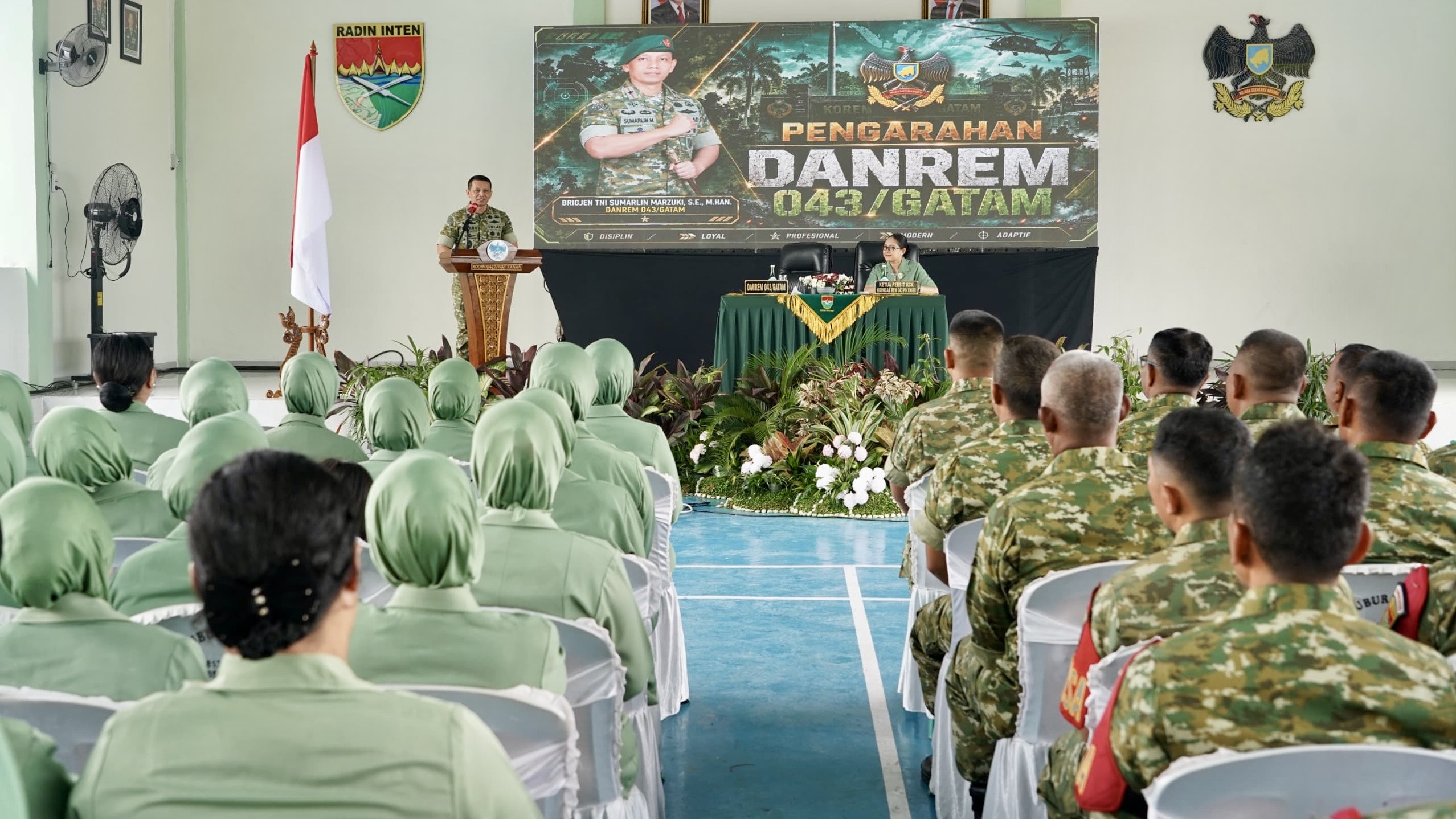 Danrem 043/Gatam Tekankan Disiplin dan Pengabdian Nyata Prajurit di Way Kanan