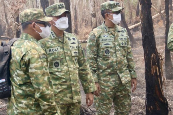 Dampingi Kepala BNPB, Kasrem 043/Gatam Tinjau Karhutla & Kawal Keselamatan Ekosistem Way Kambas