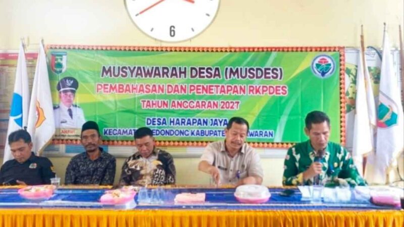 KUPT Puskesmas Kedondong Hadiri Musdes Desa Harapan Jaya dalam Pembahasan dan Penetapan RKPDes Tahun Anggaran 2027
