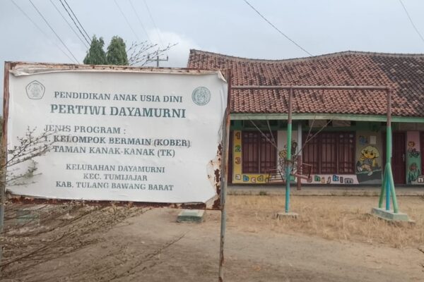 Miris, Kondisi( PAUD) Pertiwi Dayamurni Tumijajar Terbengkalai, Butuh Perhatian Serius Pemkab Tubaba