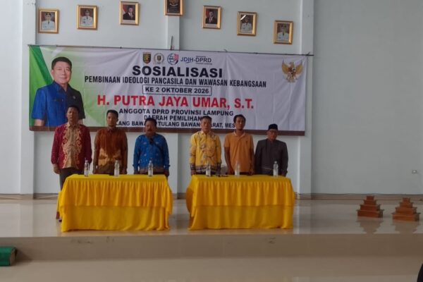 DPRD Lampung H. Putra Jaya Umar, S.T. Gelar Sosialisasi Pembinaan Ideologi Pancasila dan Wawasan Kebangsaan
