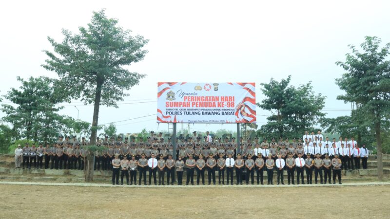 Polres Tulang Bawang Barat Gelar Upacara Peringatan Hari Sumpah Pemuda ke-98 Tahun 2026