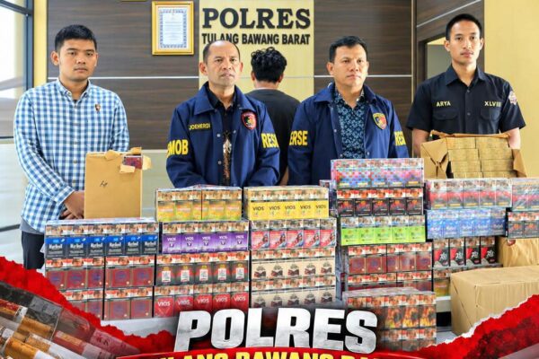 Polres Tulang Bawang Barat berhasil Ungkap Peredaran Rokok Tanpa Cukai, Dua orang Pelaku Diamankan
