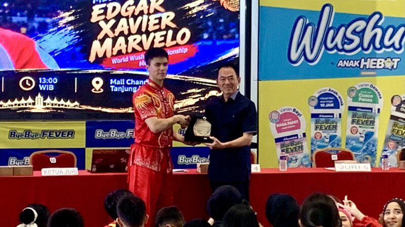 Peraih Medali Emas Dunia Wushu Edgar Sharing Ilmu, Indra Halim: Energi Positif Untuk Lampung